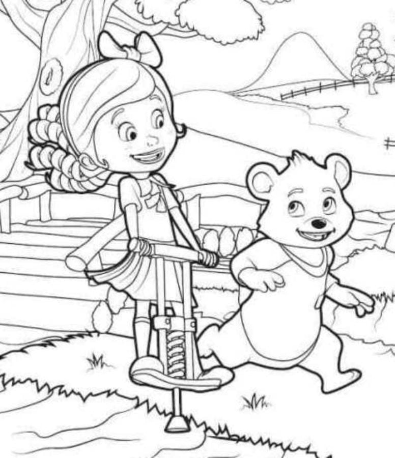 Dibujos para colorear: Goldie & Bear 5