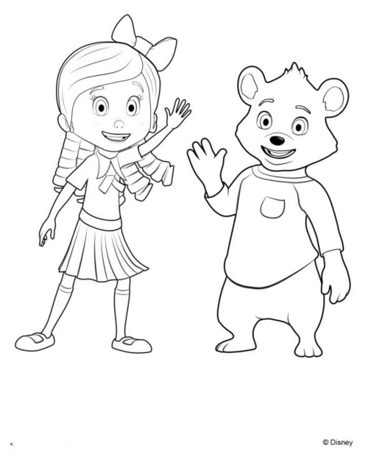 Ausmalbilder: Goldie & Bear