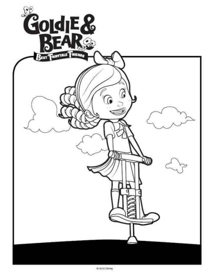 Coloring pages: Goldie & Bear