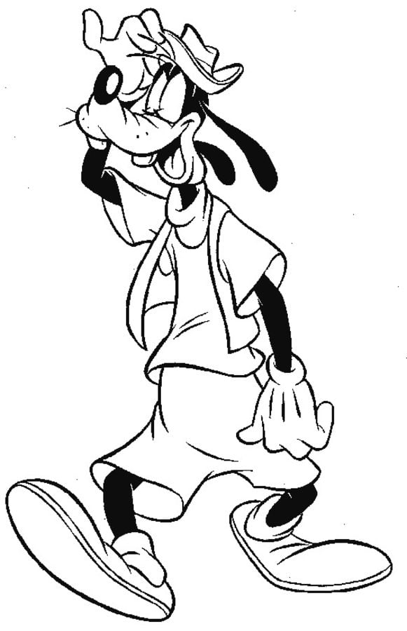 Coloring pages: Goofy