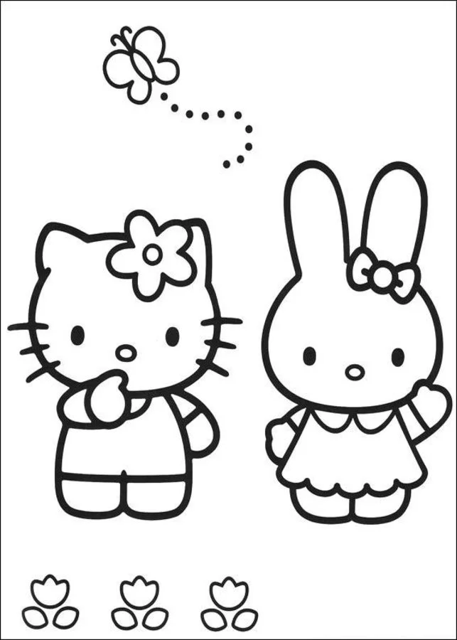 dibujos para colorear de hello kitty para cumpleaños