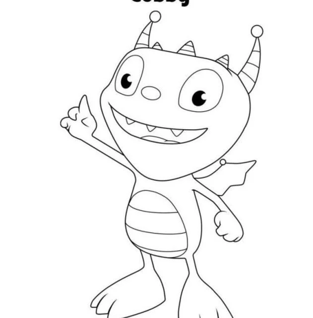 Coloring pages Henry Hugglemonster printable for kids adults free