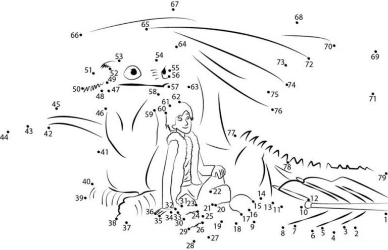 Connect the dots: How to Train Your Dragon, printable for kids &amp; adults ...