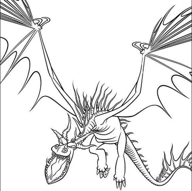 Dibujos para colorear: Cómo entrenar a tu dragón