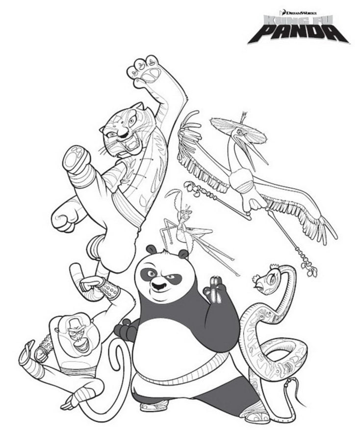 Dibujos para colorear: Kung Fu Panda