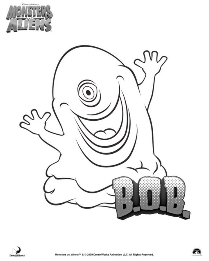 free monsters vs aliens coloring pages