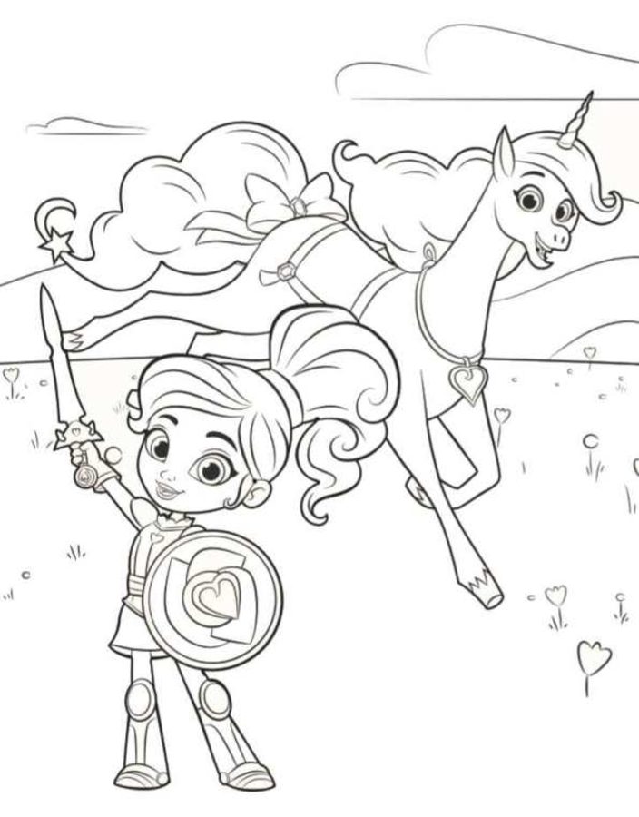 Coloring pages: Nella the Princess Knight 7
