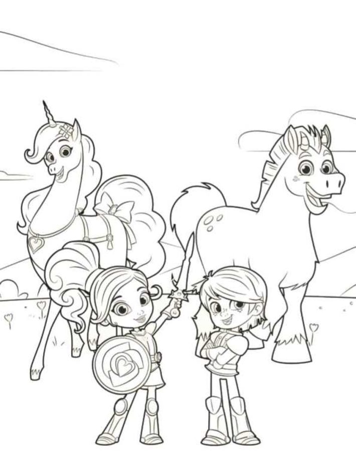 Coloring pages: Nella the Princess Knight
