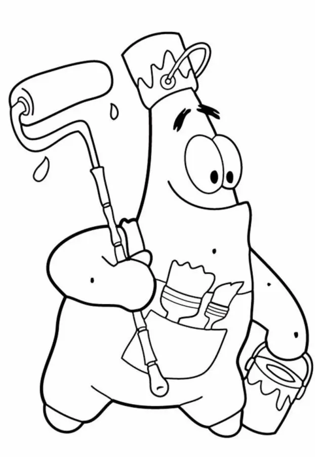 Kolorowanki: Patryk Rozgwiazda 5