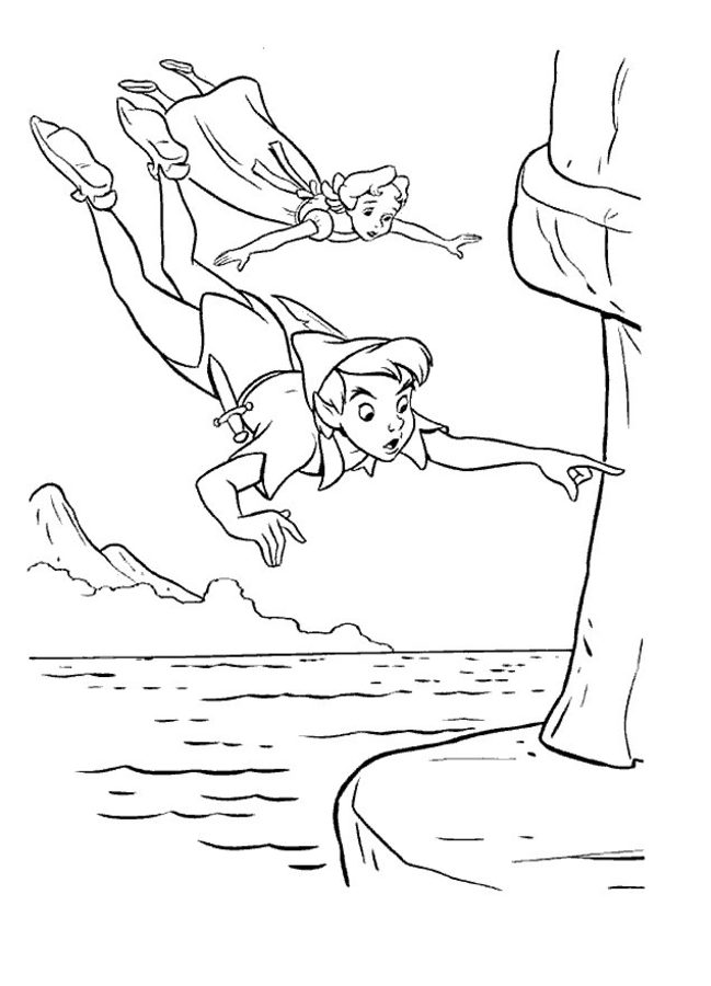 Ausmalbilder: Peter Pan