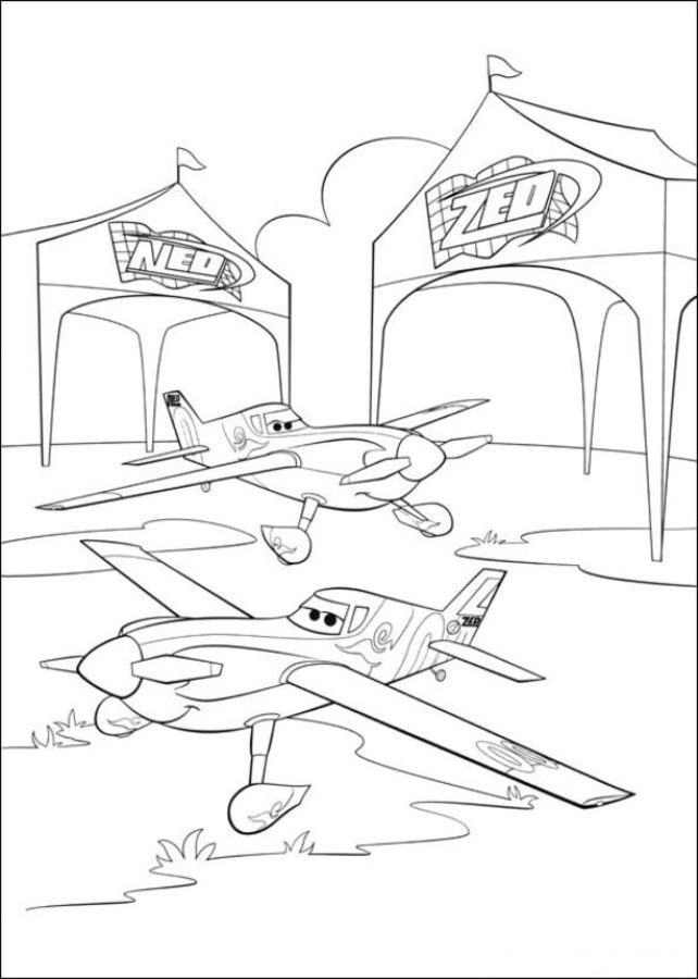 Coloring pages: Planes
