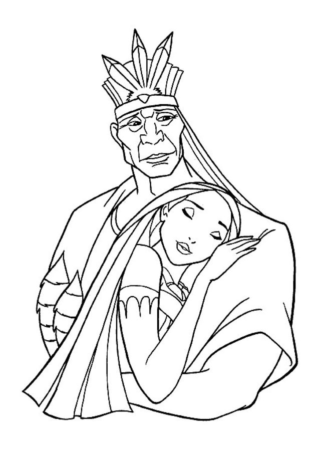 Coloring pages: Pocahontas 10