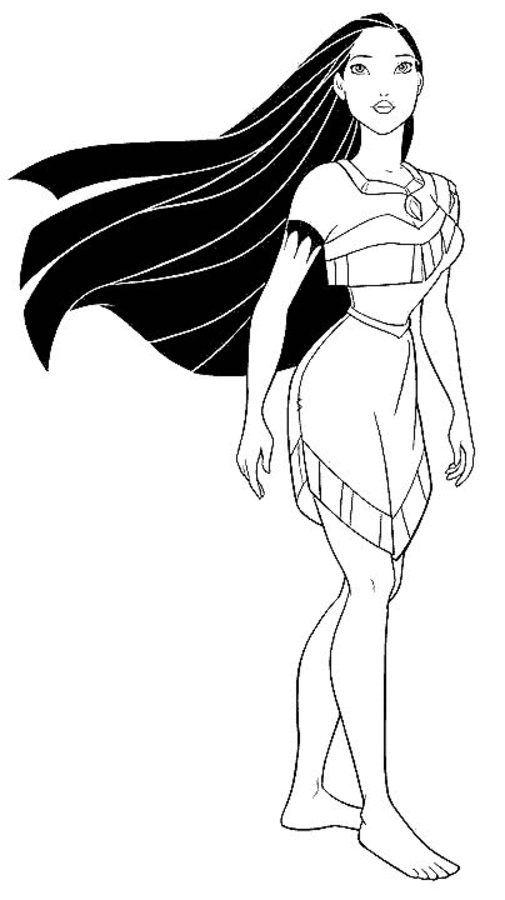 Coloring pages: Pocahontas 1