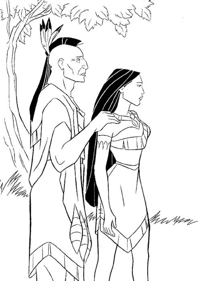Coloring pages: Pocahontas