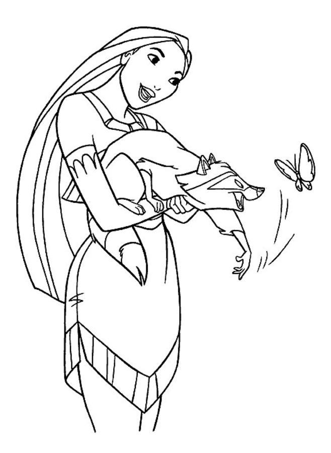 Coloring pages: Pocahontas 6