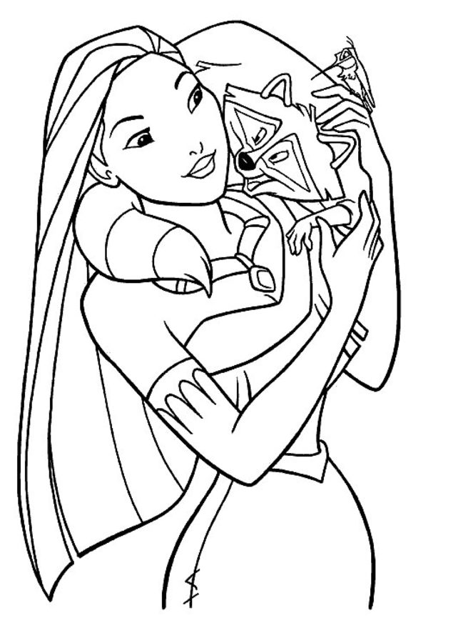 Coloring pages: Pocahontas 7