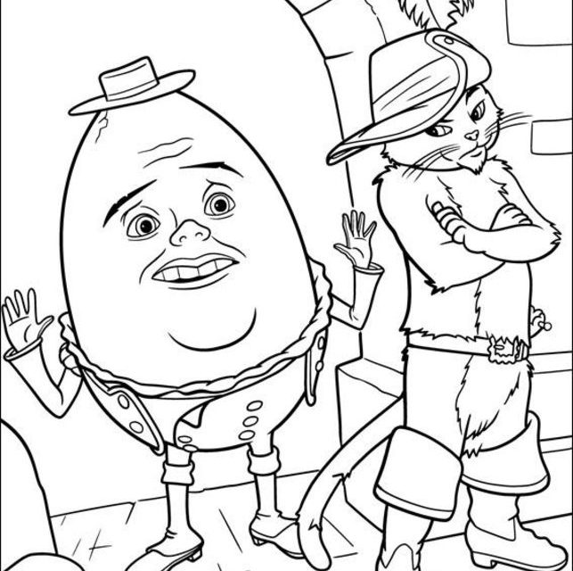 Coloring pages: Puss in Boots