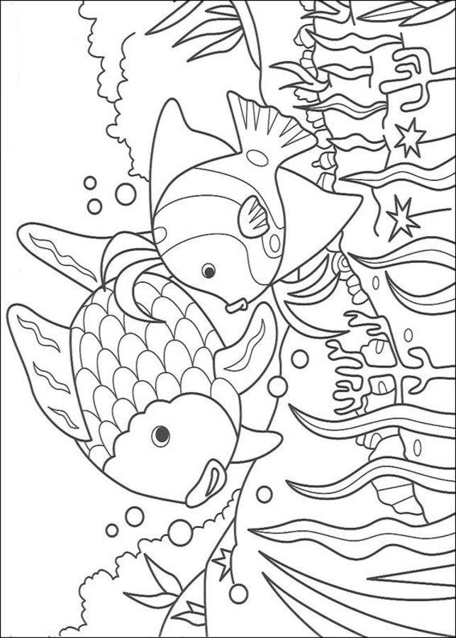 Dibujos para colorear: Rainbow Fish 1