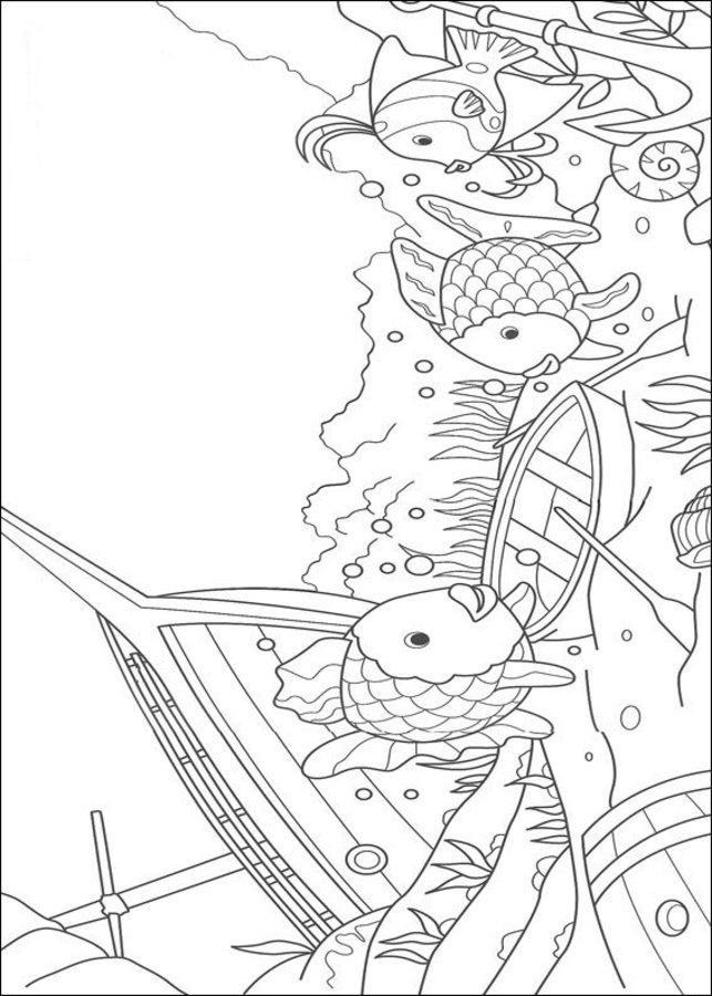 Coloring pages: Rainbow Fish 3