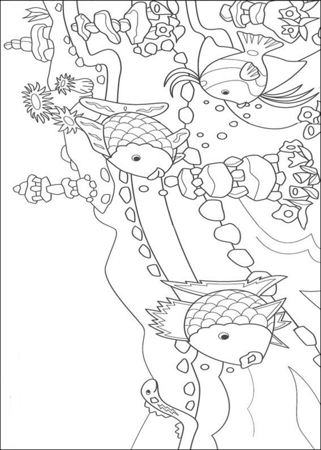 Coloring pages: Rainbow Fish 4