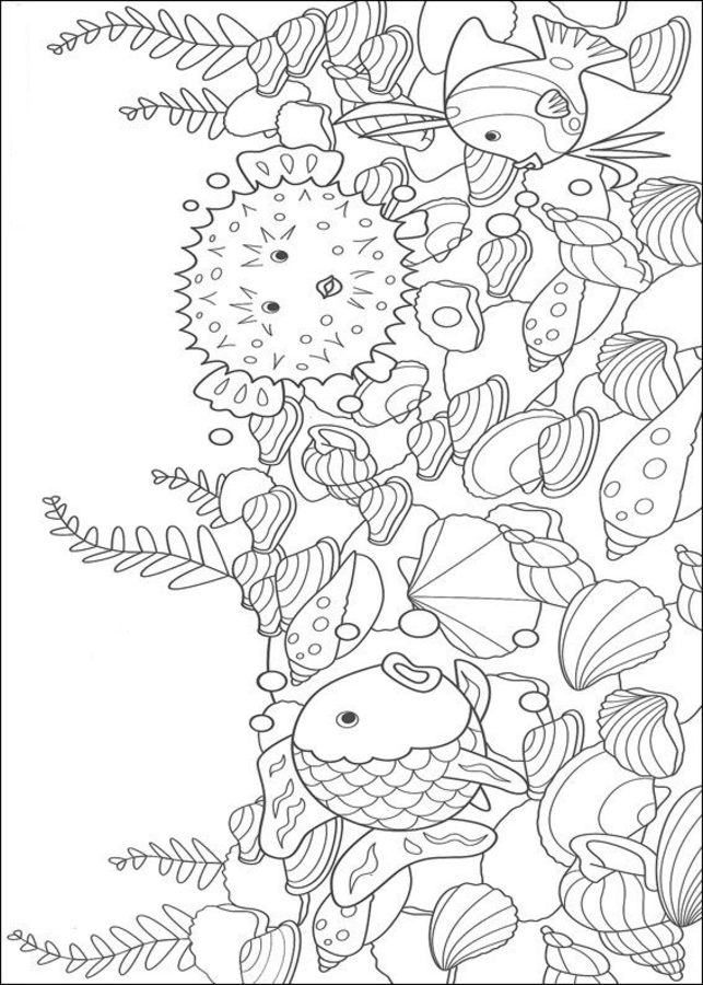 Coloring pages: Rainbow Fish 5