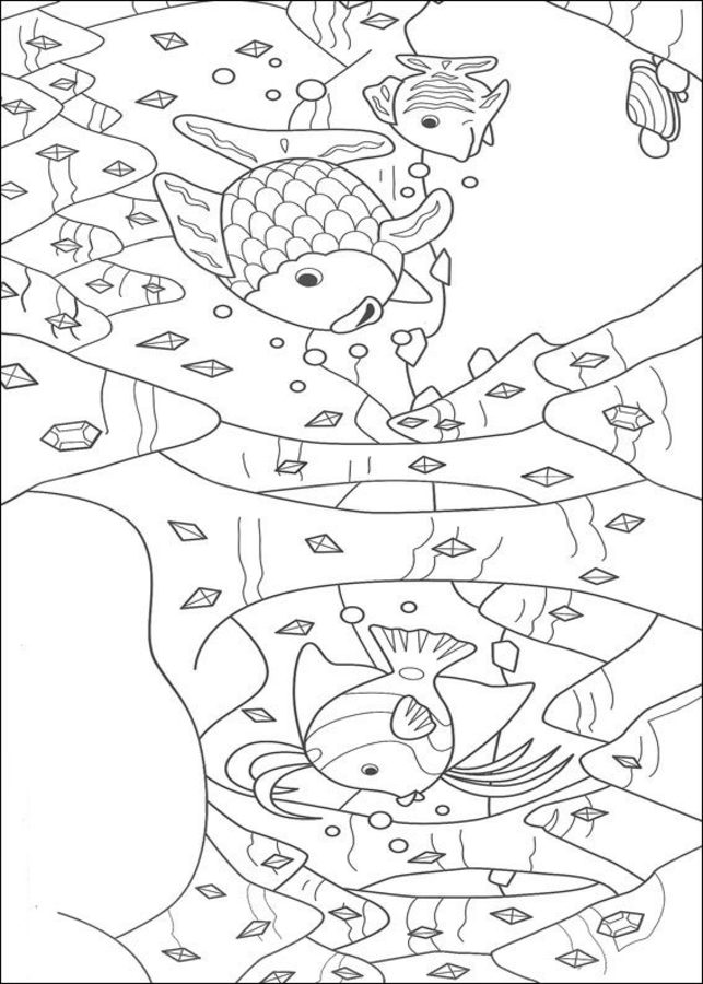 Coloring pages: Rainbow Fish 6