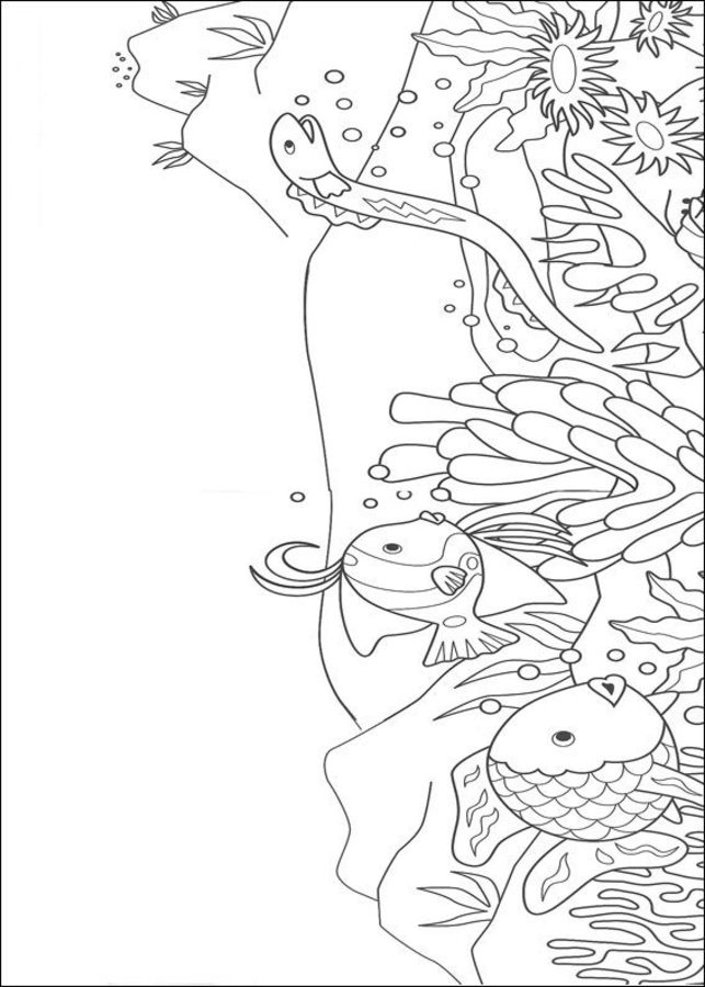 Coloring pages: Rainbow Fish 7