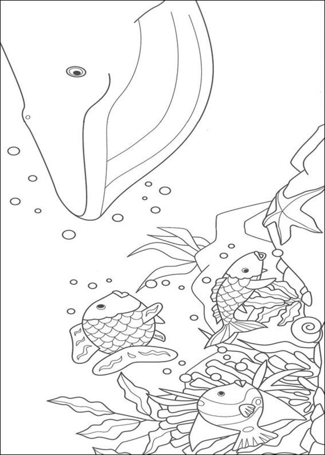 Coloring pages: Rainbow Fish 8