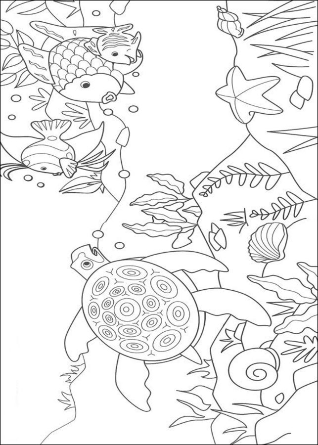 Coloring pages: Rainbow Fish 9