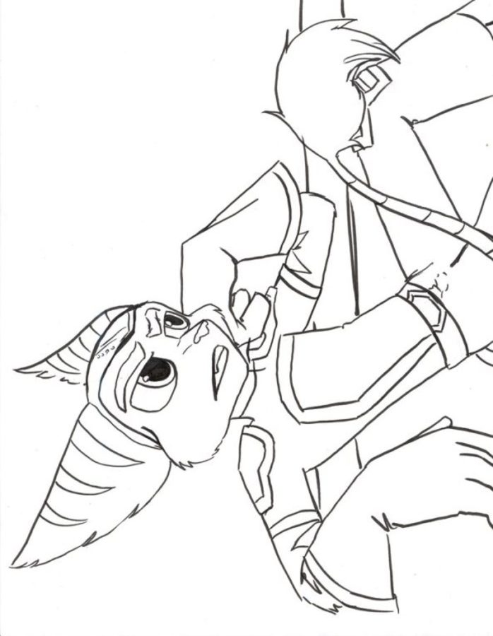 Coloring pages: Ratchet & Clank