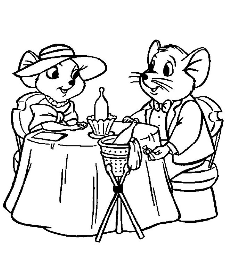 Ausmalbilder: Bernard und Bianca – Die Mäusepolizei