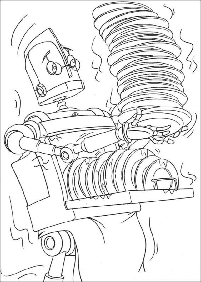 Coloring pages: Robots