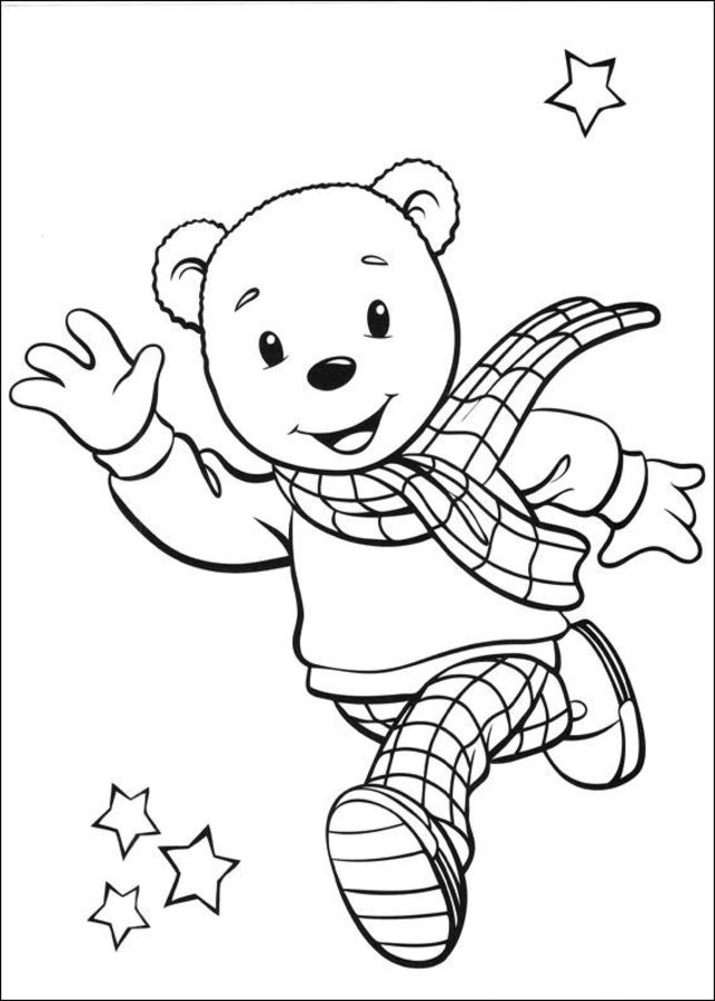 Coloring pages: Rupert Bear 6