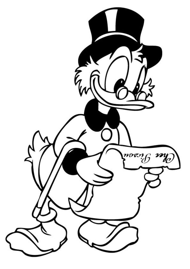 Coloring pages: Scrooge McDuck