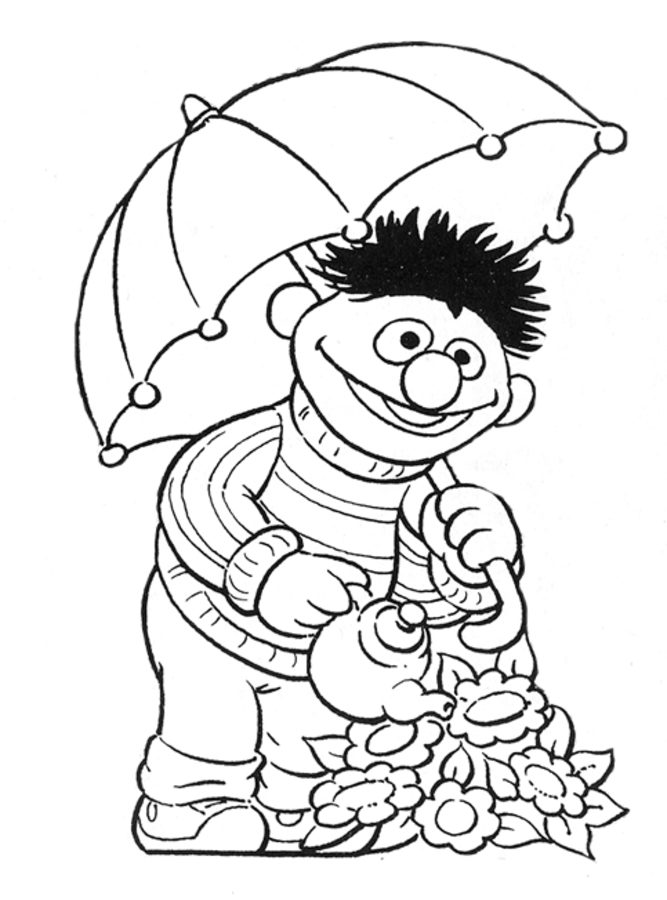 Dibujos para colorear: Bert y Ernie