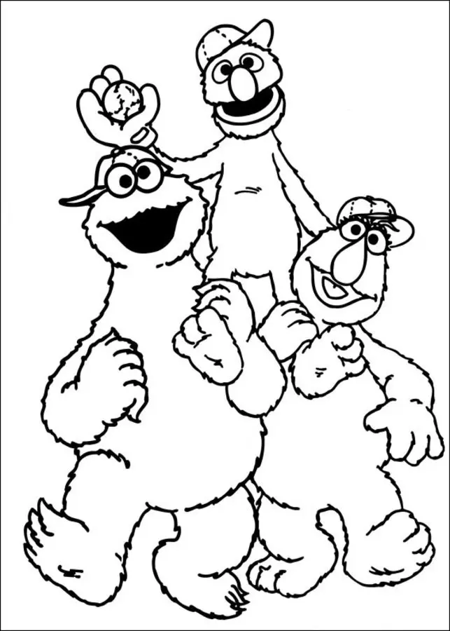 sesame st coloring pages