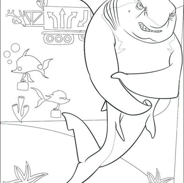 Dibujos para colorear: El espantatiburones