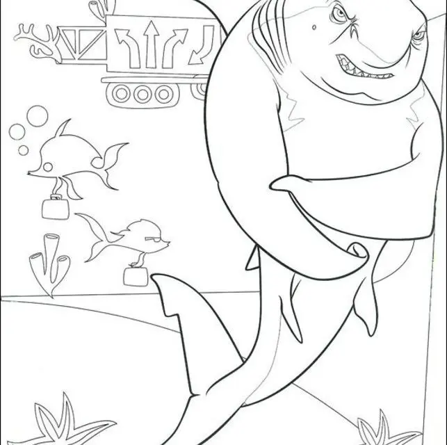 Coloring pages: Shark Tale, printable for kids & adults, free