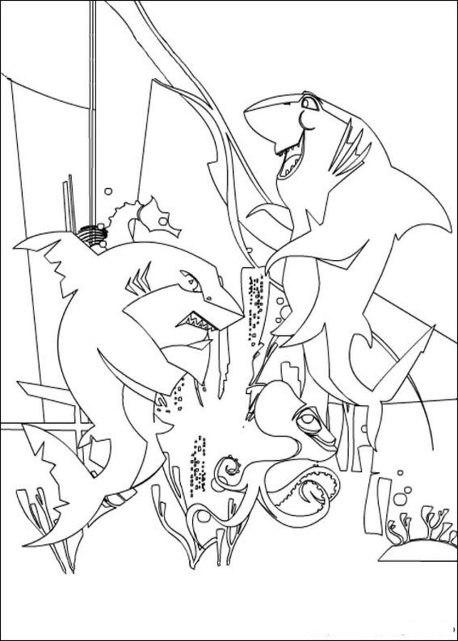 Coloring pages: Shark Tale 10