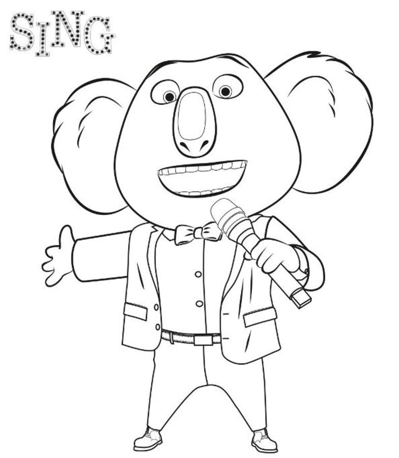Coloring pages: Sing 2