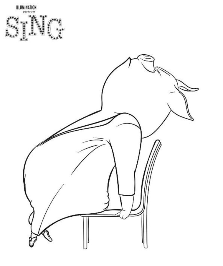 Coloring pages: Sing 4