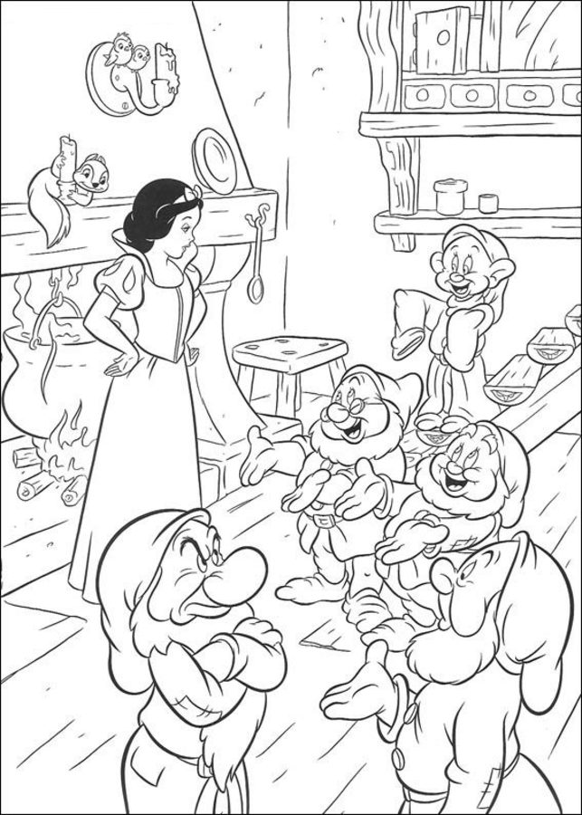 Coloriages: Blanche-Neige