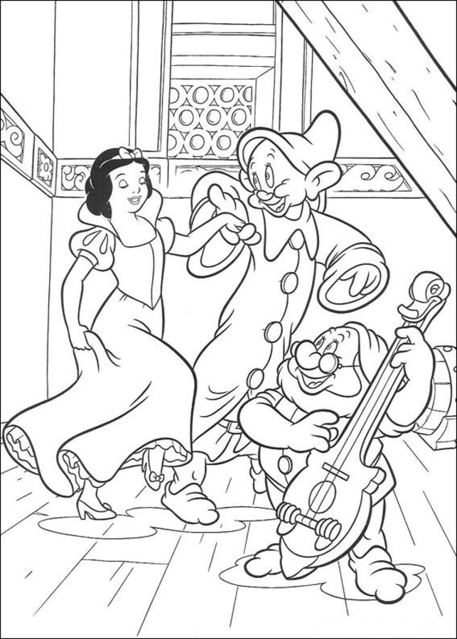 Coloriages: Blanche-Neige