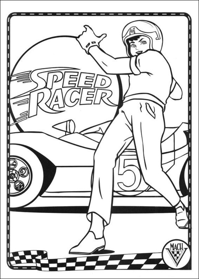 Ausmalbilder: Speed Racer 10