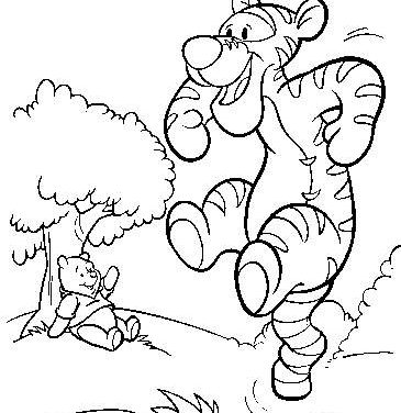 Coloring pages: Tigger