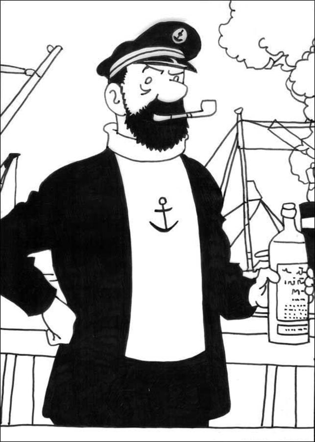 Coloring pages: Tintin 1