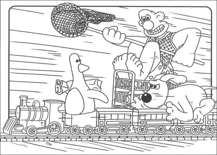 wallace gromit coloring pages