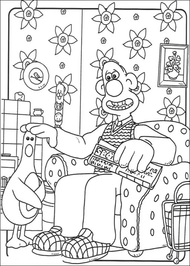 wallace gromit coloring pages