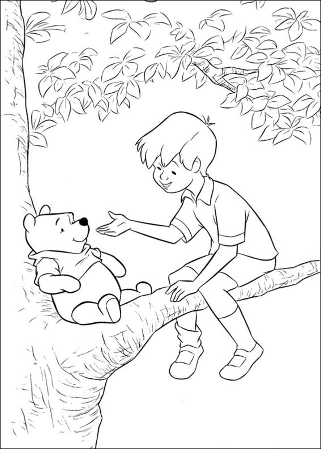Coloring pages: Winnie-the-Pooh, printable for kids & adults, free