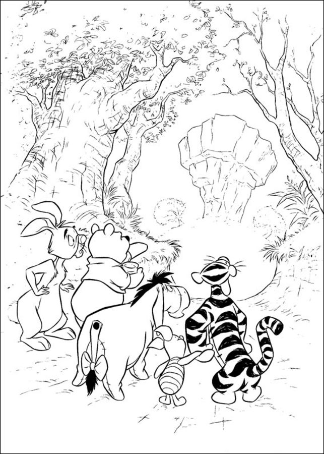 Coloring pages: Winnie-the-Pooh, printable for kids & adults, free